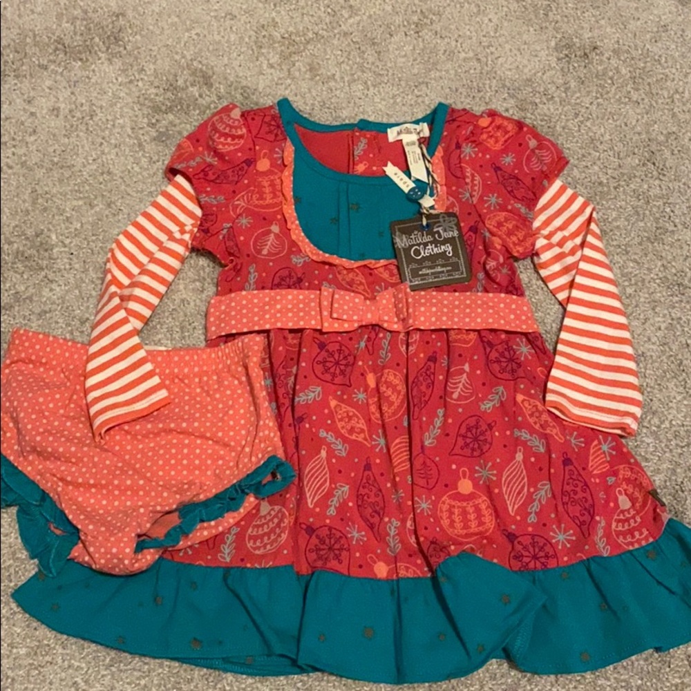 NWT Matilda Jane Christmas ornament dress 18-24m